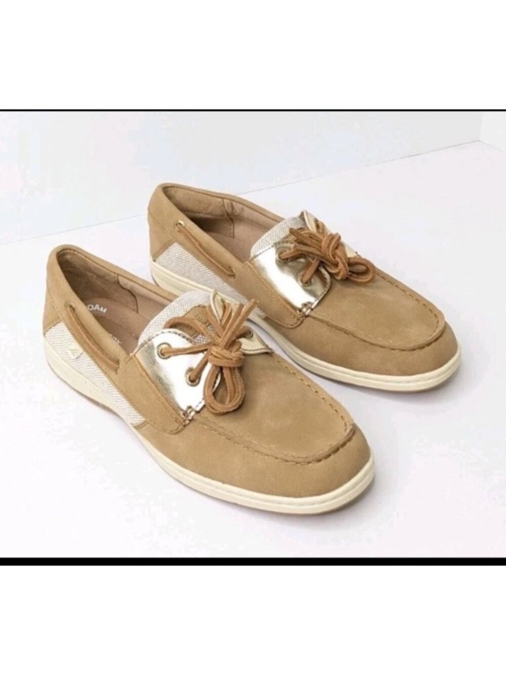Sperry Whalefish Boat Shoes, Brown Leather, Women's Memory Foam 8